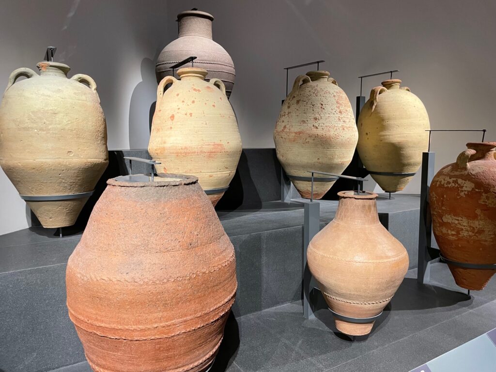 Clay storage jugs