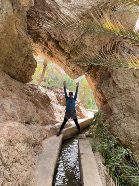 Hiking at Wadi Tiwi in Oman.